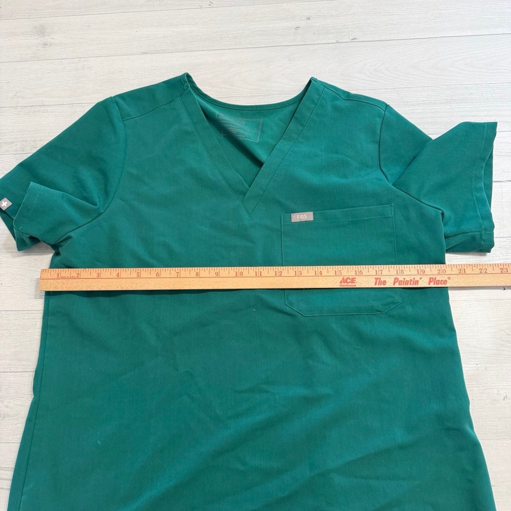 FIGS Catarina one pocket scrub top teal green womens large - Picture 7 of 7